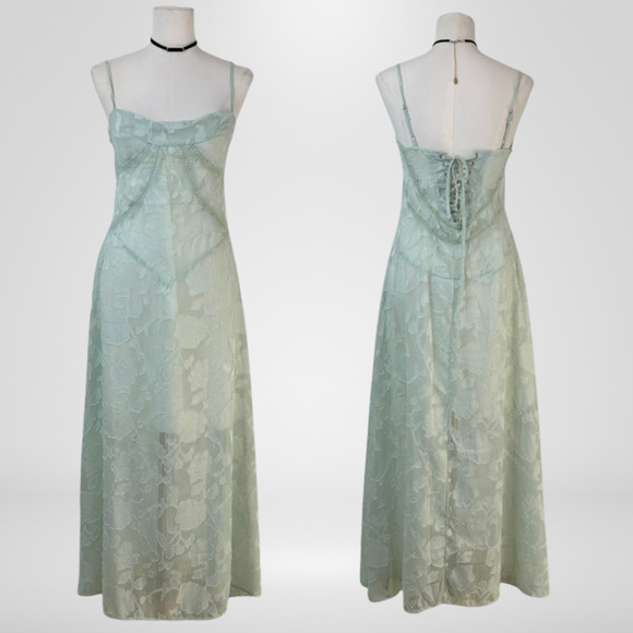 Unbranded Womens Y2K Fairy Maxi Dress Size M Ethereal Corset Renaissance Whimsy - Picture 2 of 12